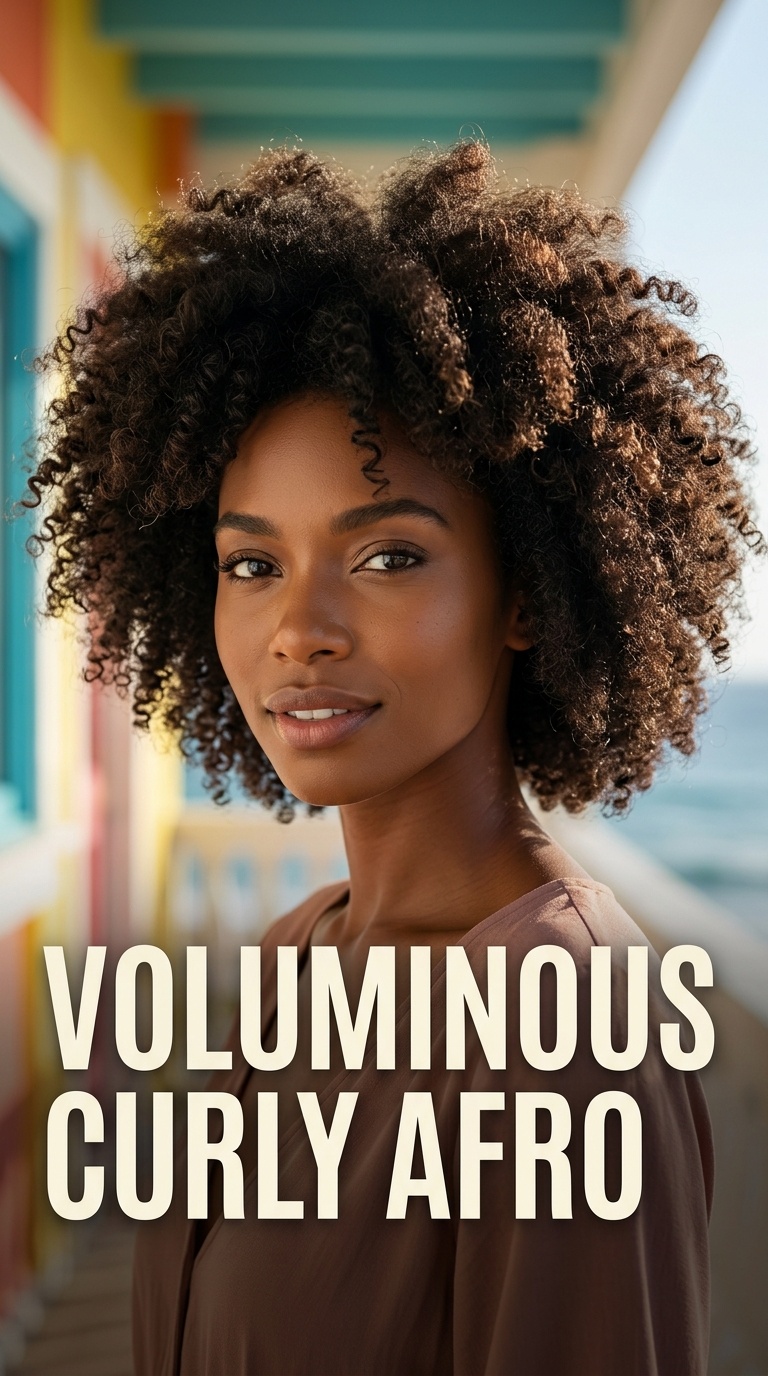 Voluminous Curly Afro