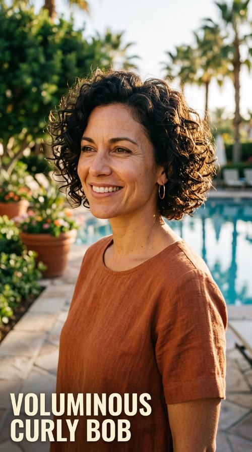 Voluminous Curly Bob