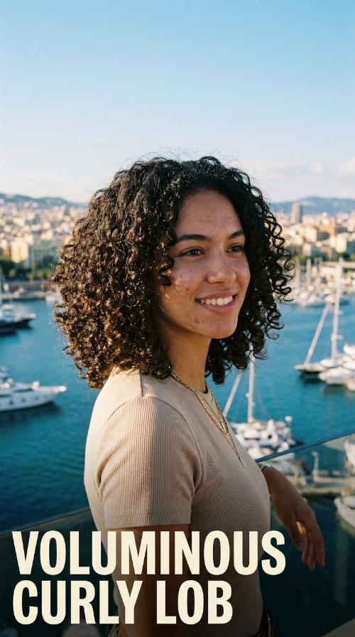 Voluminous Curly Lob