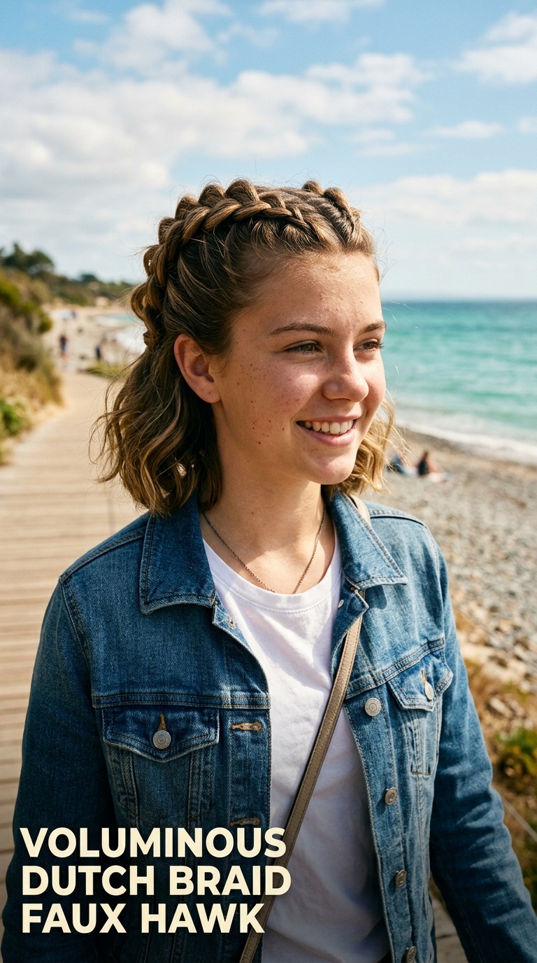 Voluminous Dutch Braid Faux Hawk