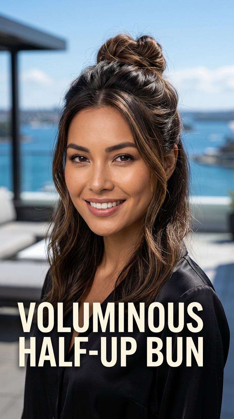 Voluminous Half-Up Bun