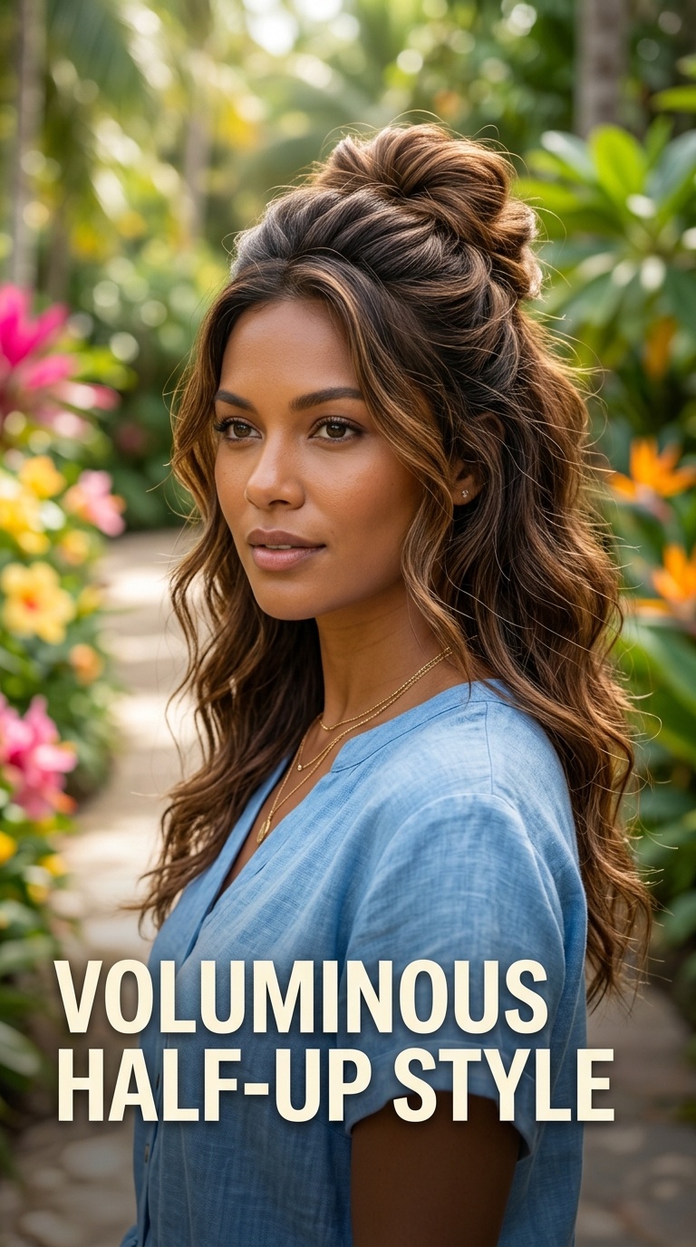 Voluminous Half-Up Style