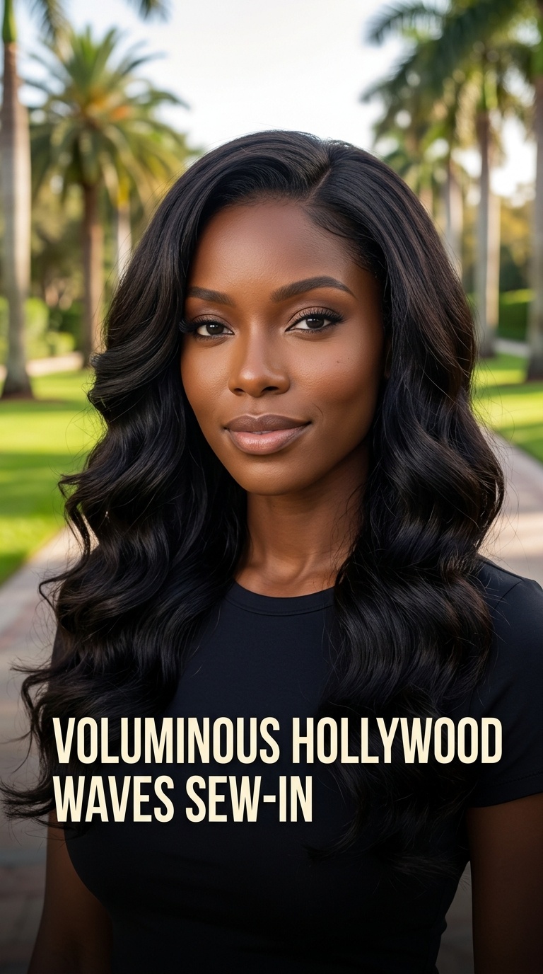 Voluminous Hollywood Waves Sew-In