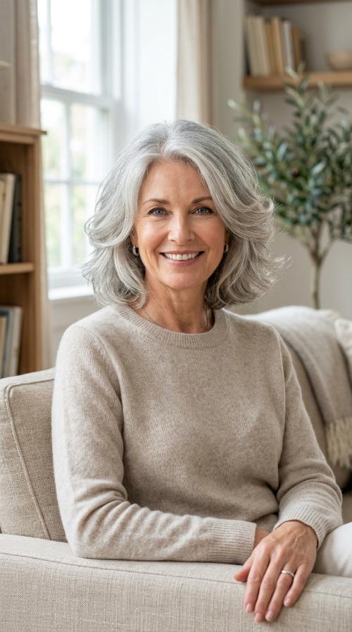 Voluminous Layered Silver Bob