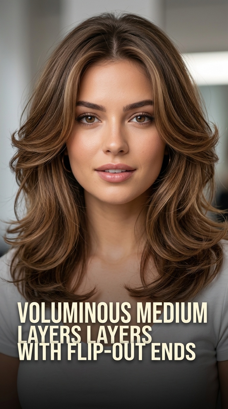 Voluminous Medium Layers with Flip-Out Ends