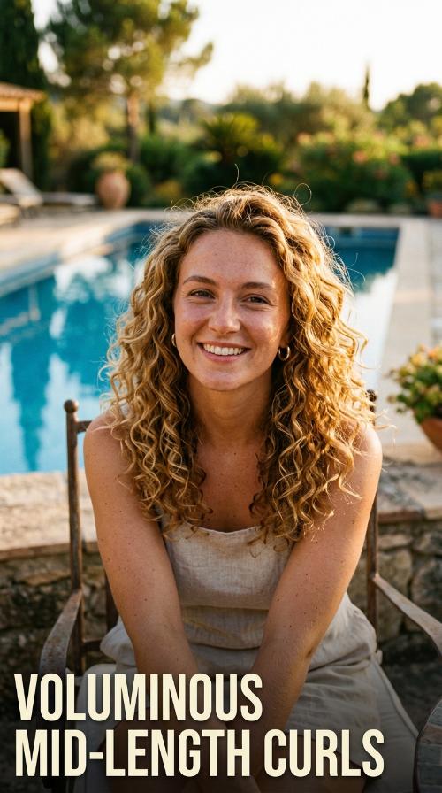 Voluminous Mid-Length Curls