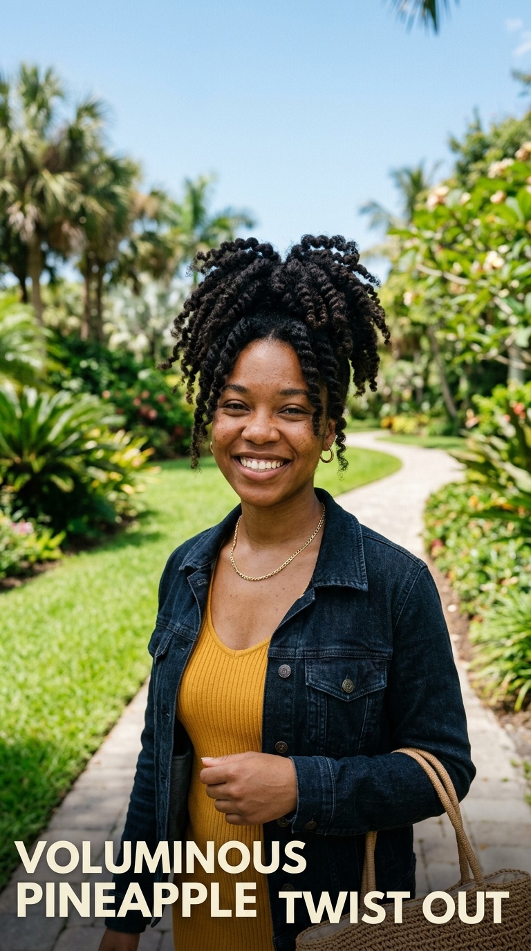 Voluminous Pineapple Twist Out