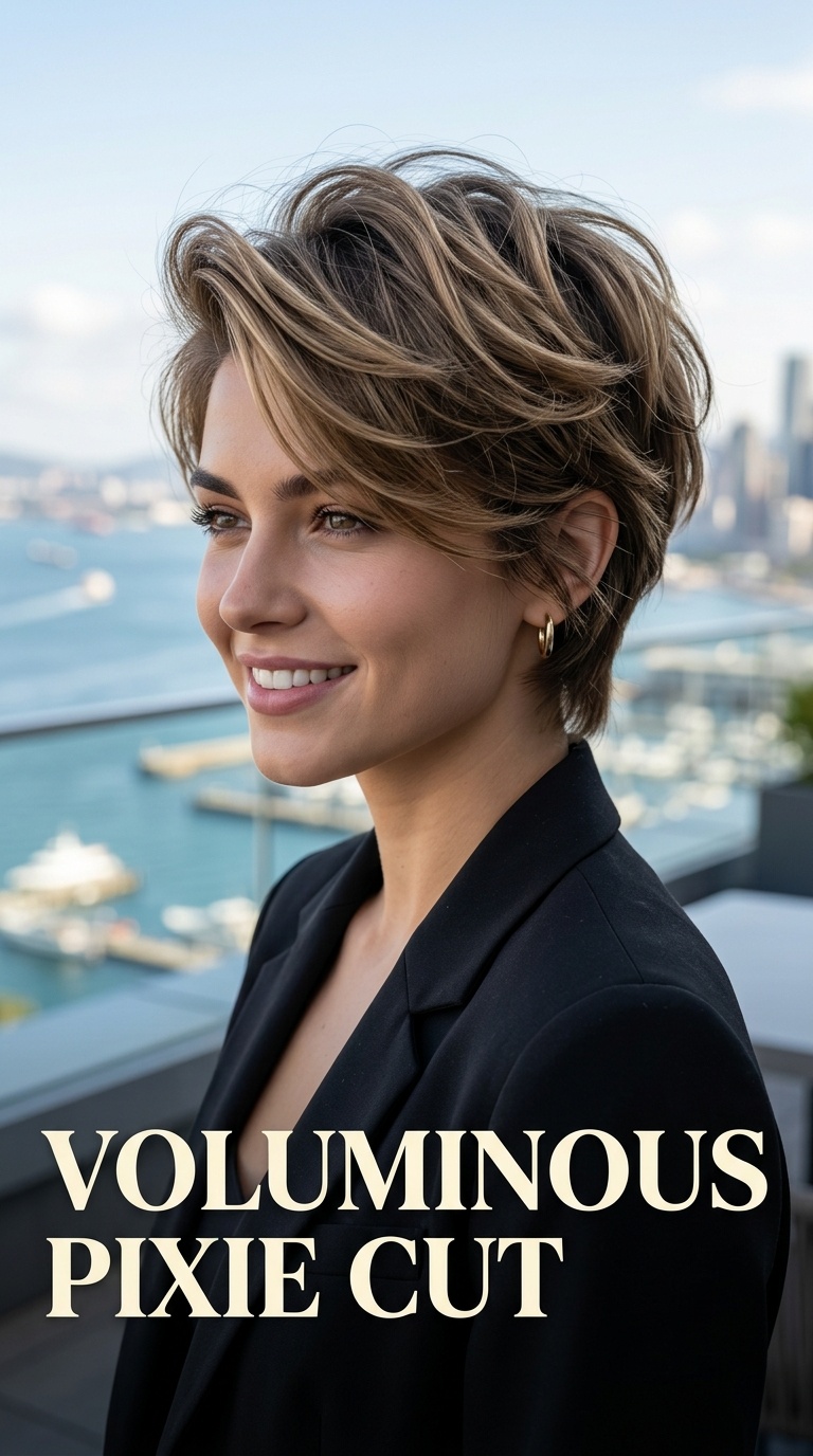 Voluminous Pixie Cut