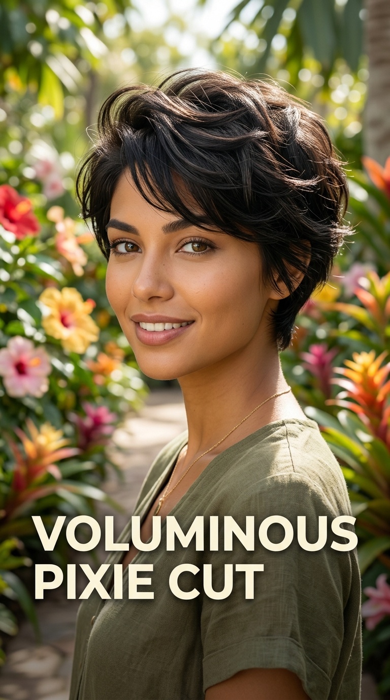 Voluminous Pixie Cut