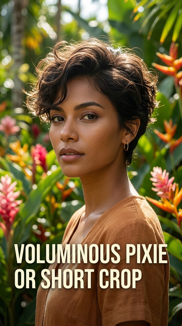 Voluminous Pixie or Short Crop