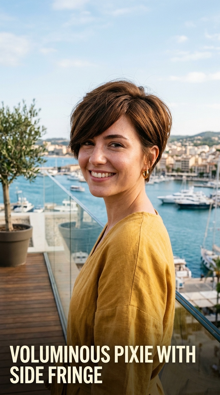 Voluminous Pixie with Side Fringe
