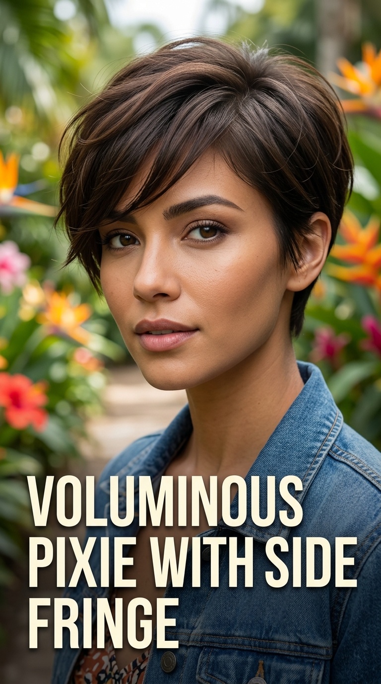 Voluminous Pixie with Side Fringe