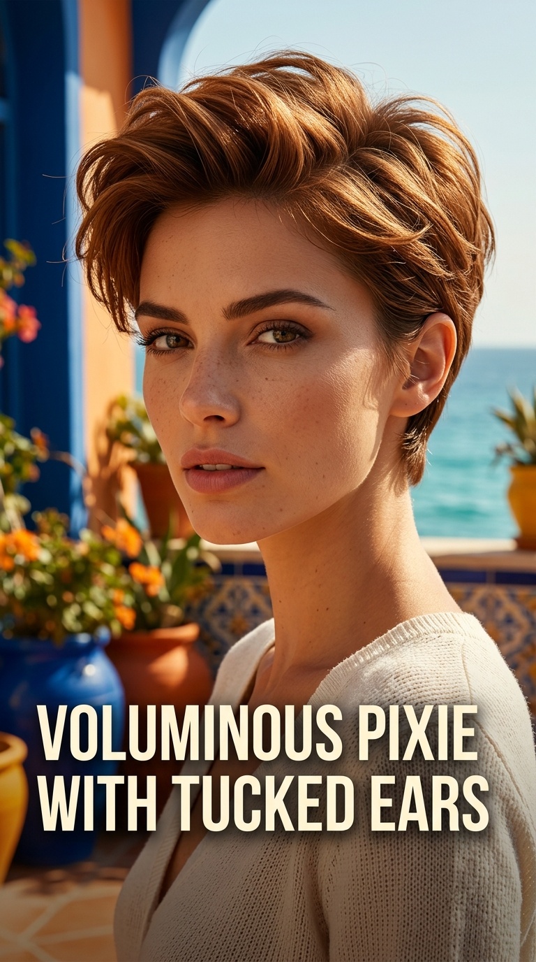 Voluminous Pixie with Tucked Ears