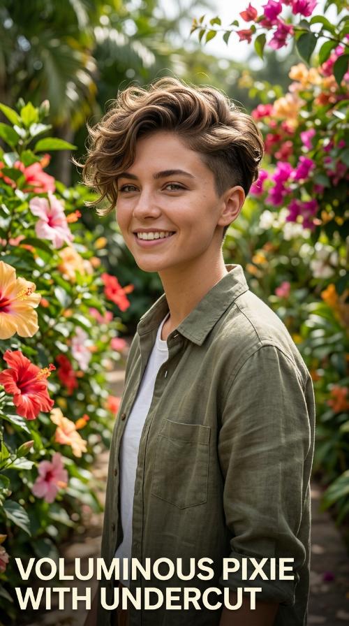 Voluminous Pixie with Undercut