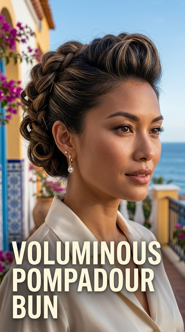 Voluminous Pompadour Bun