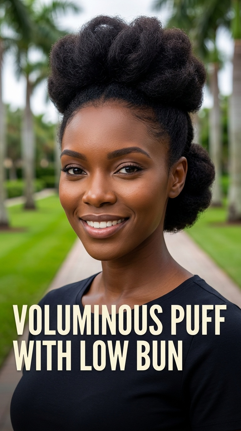 Voluminous Puff with Low Bun