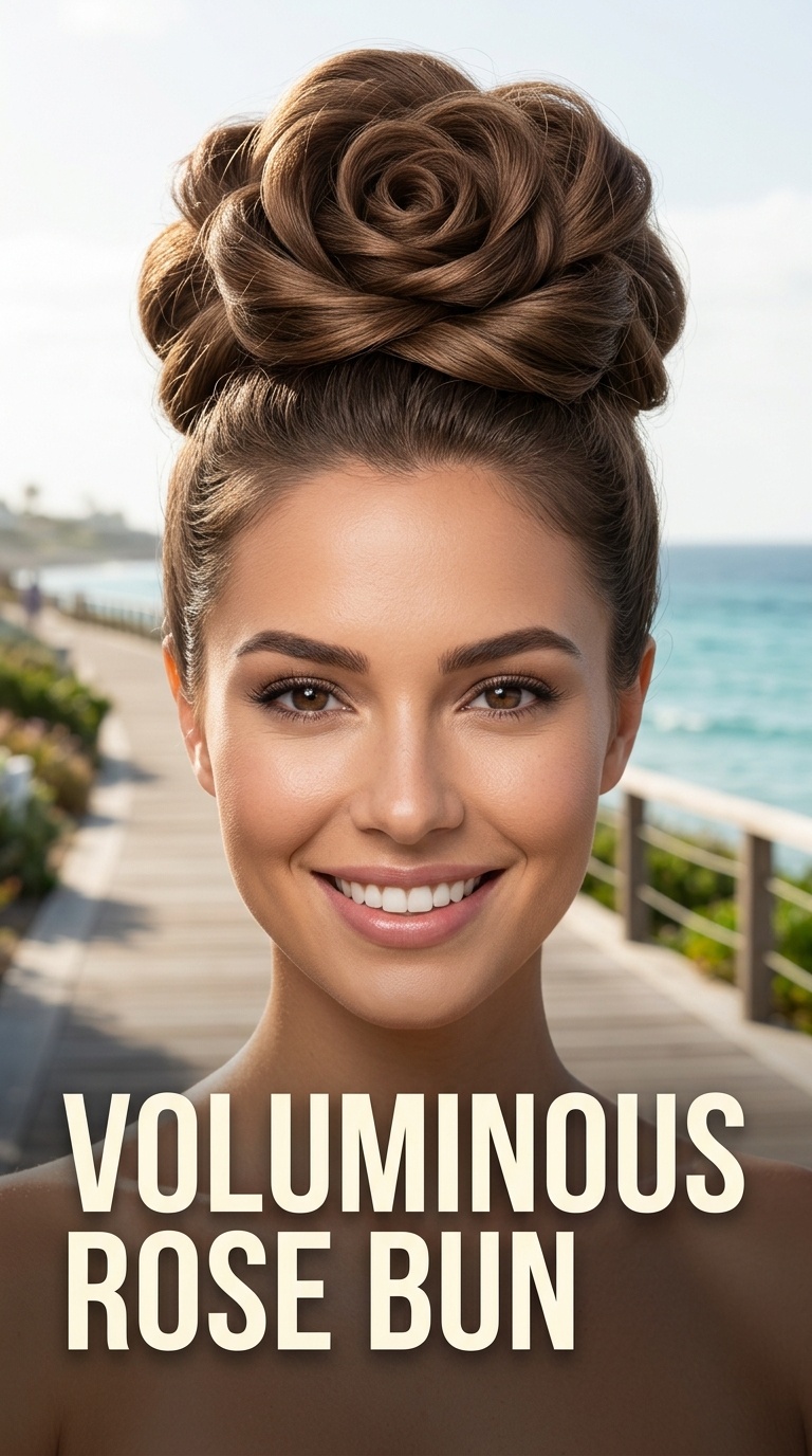 Voluminous Rose Bun