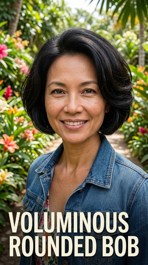 Voluminous Rounded Bob