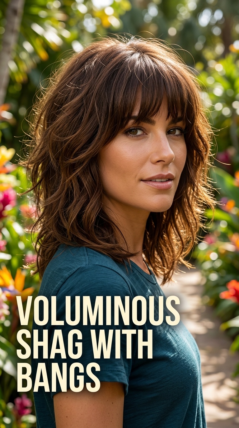 Voluminous Shag with Bangs