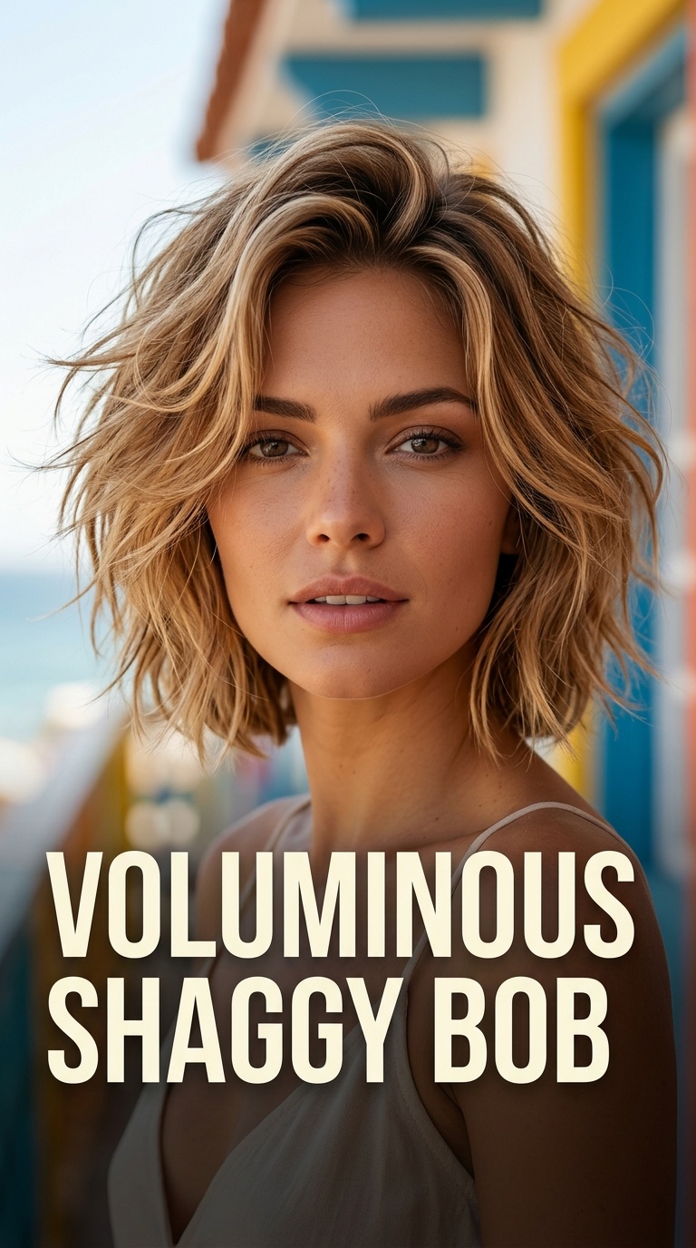 Voluminous Shaggy Bob