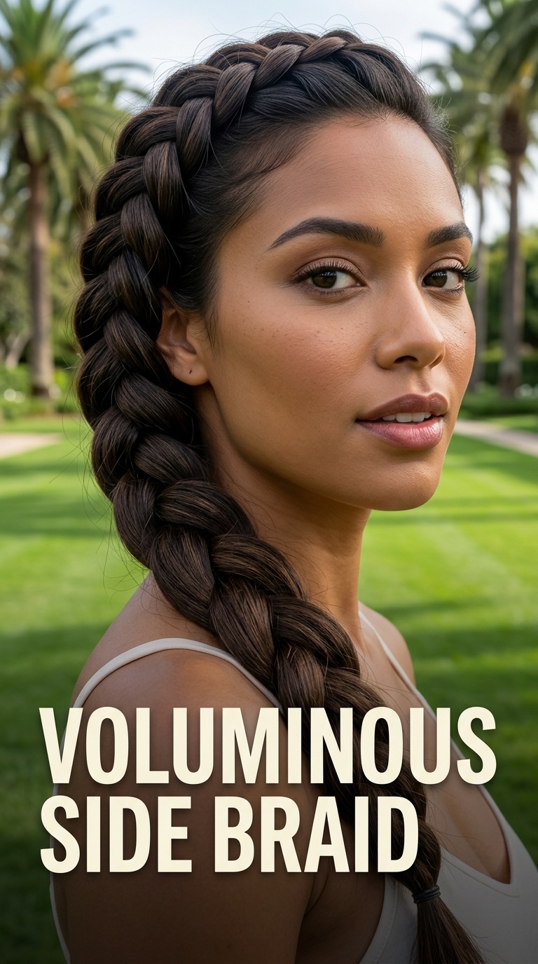 Voluminous Side Braid