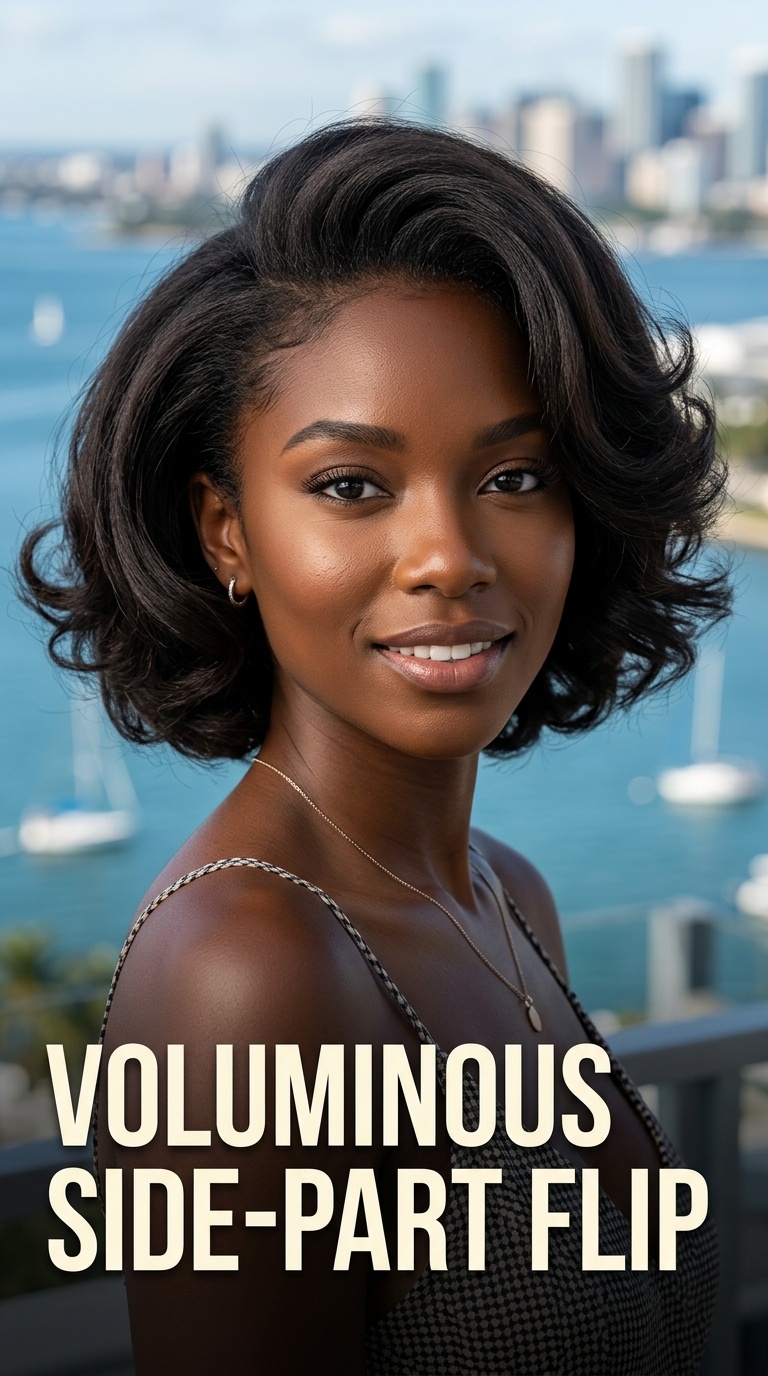 Voluminous Side-Part Flip