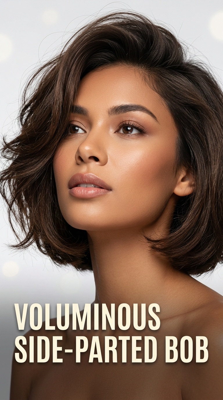 Voluminous Side-Parted Bob