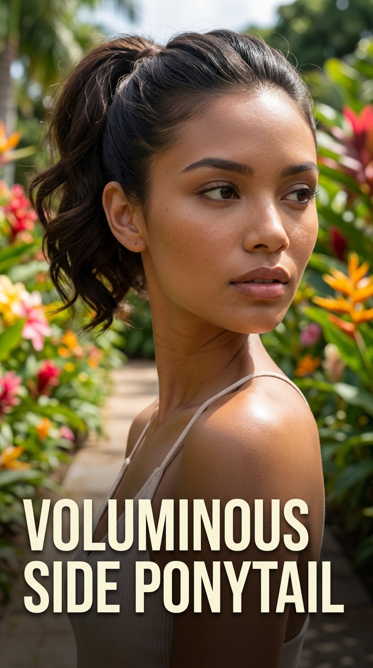 Voluminous Side Ponytail