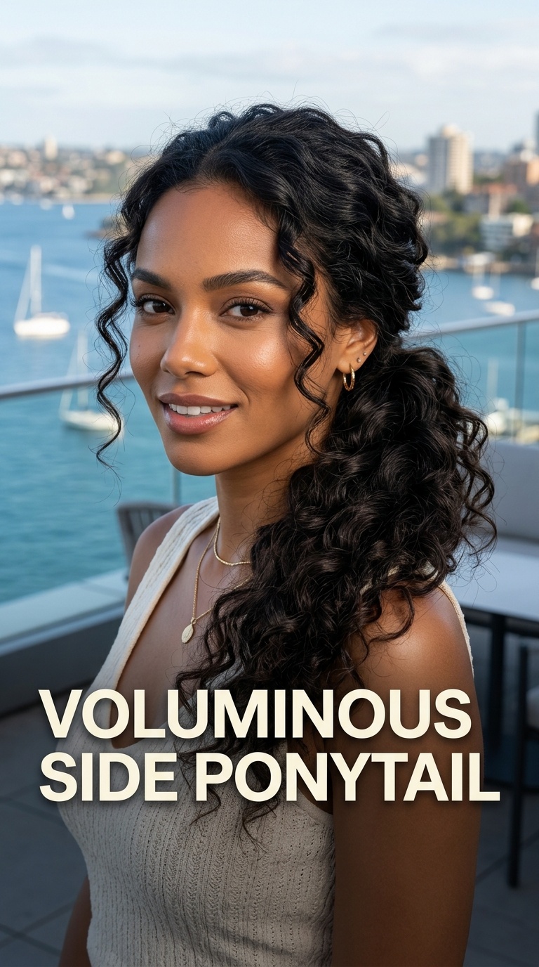 Voluminous Side Ponytail