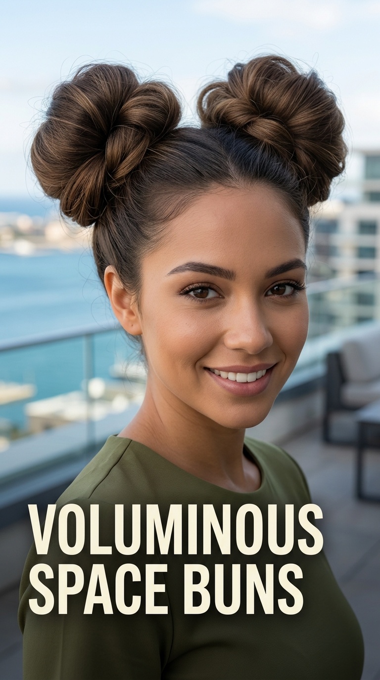 Voluminous Space Buns