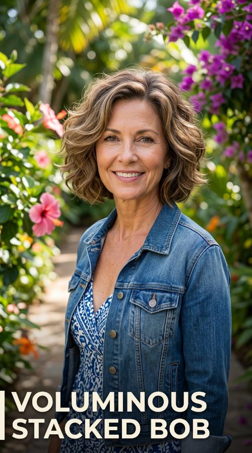Voluminous Stacked Bob