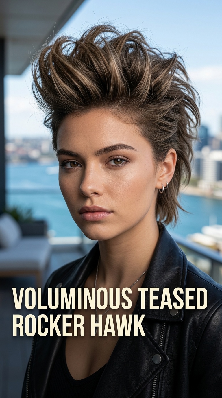 Voluminous Teased Rocker Hawk