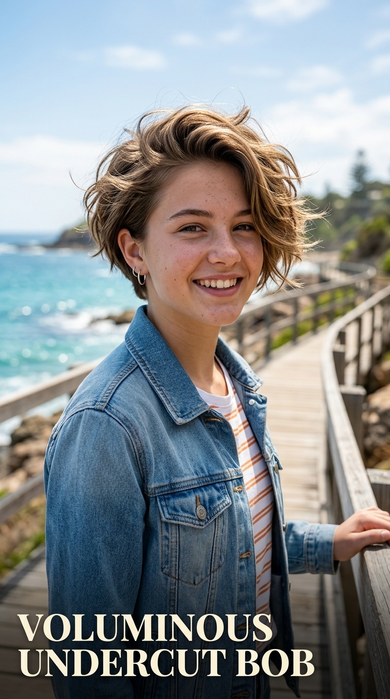 Voluminous Undercut Bob