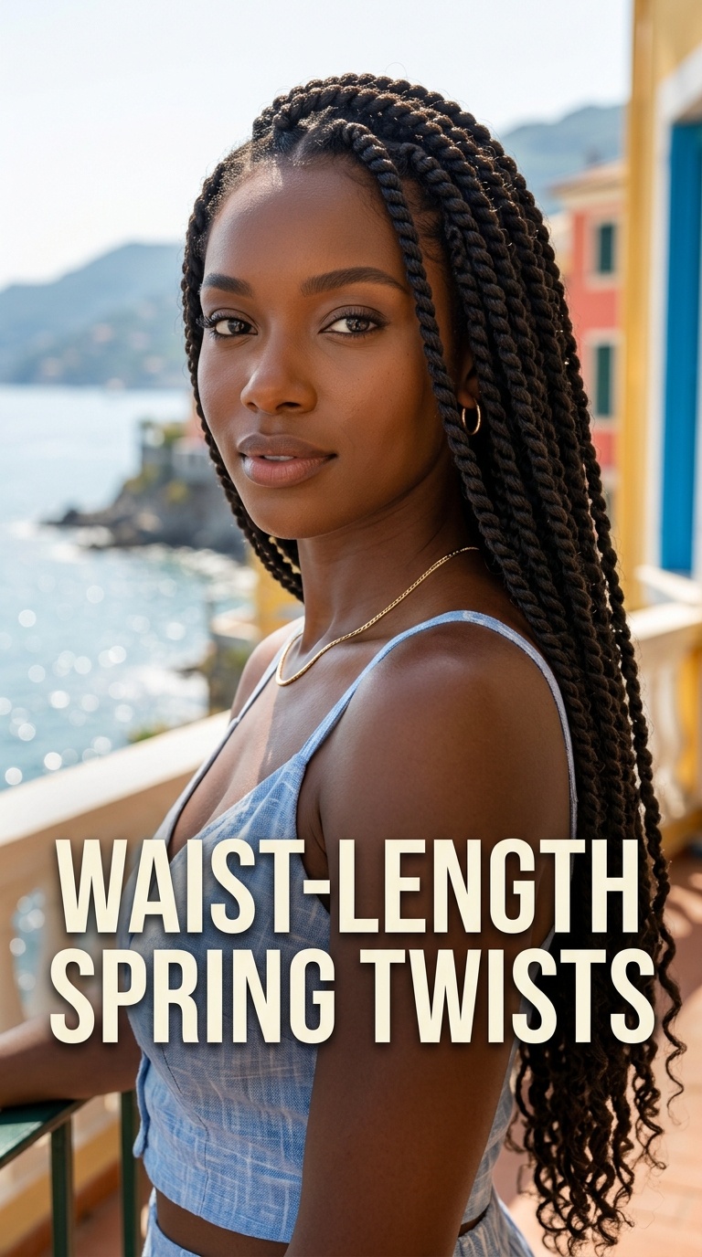 Waist-Length Spring Twists