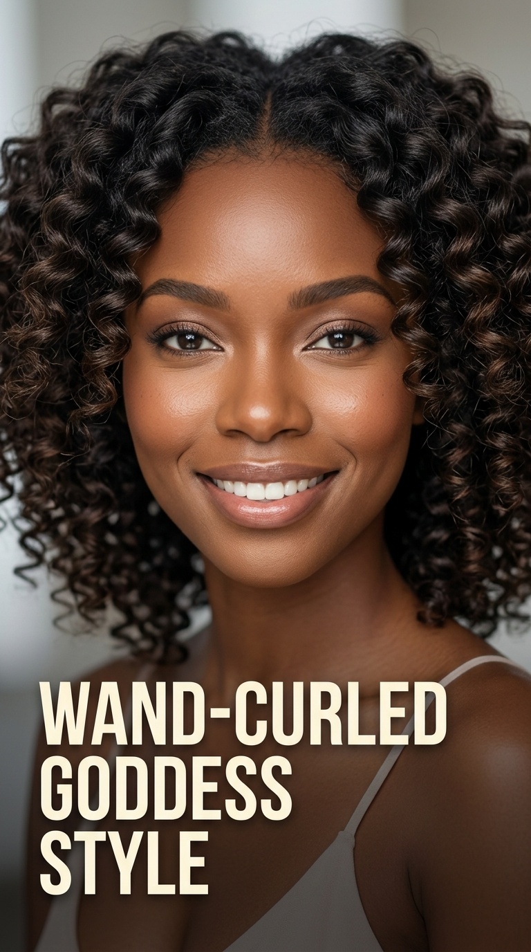 Wand-Curled Goddess Style