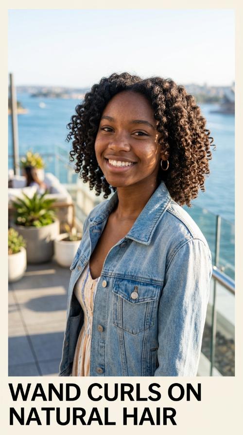 Wand Curls on Natural Hair