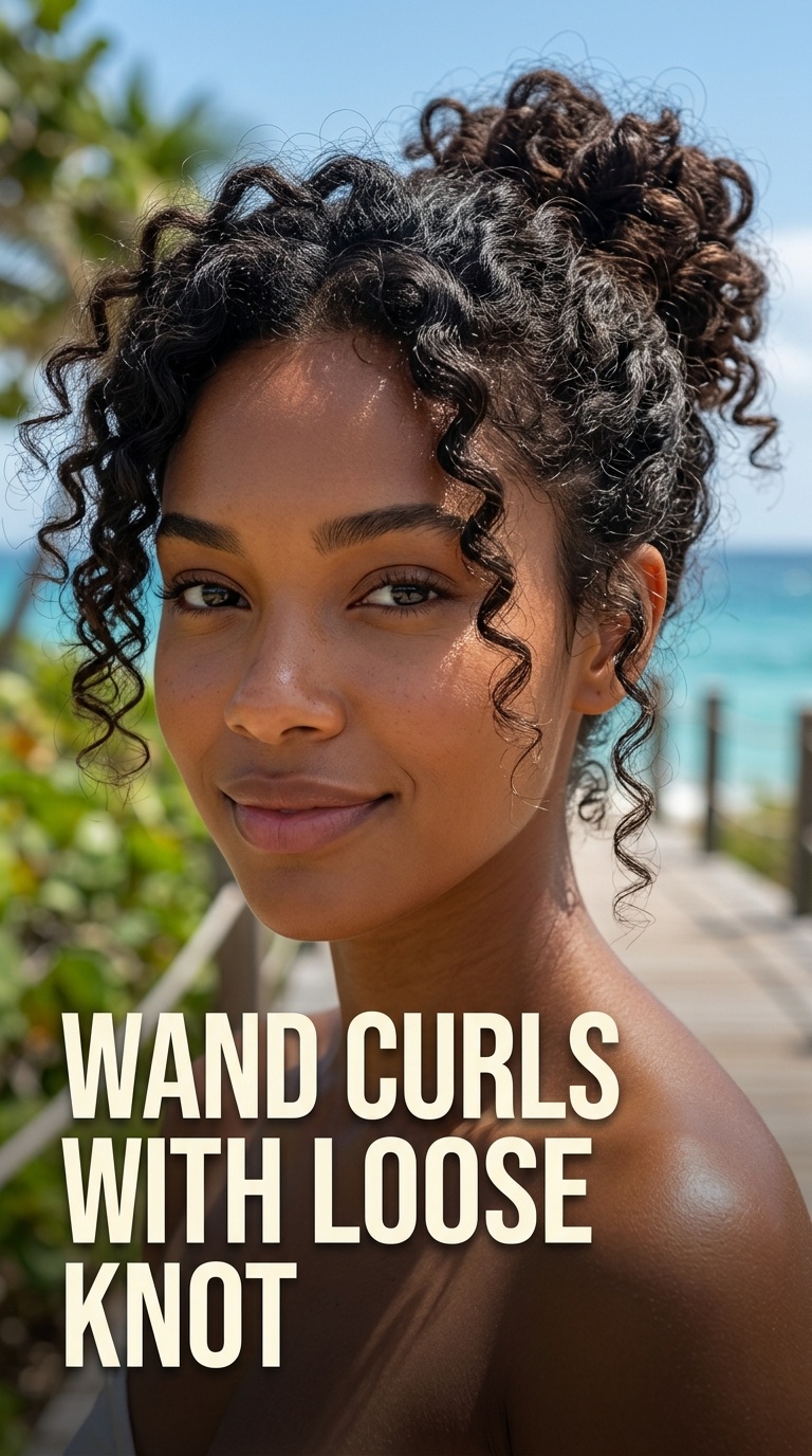 Wand Curls with Loose Knot
