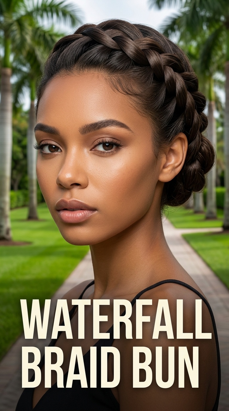 Waterfall Braid Bun