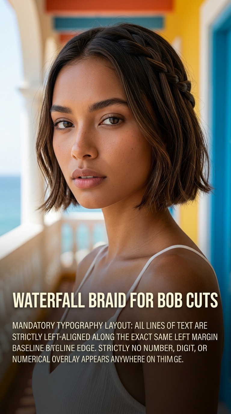 Waterfall Braid for Bob Cuts