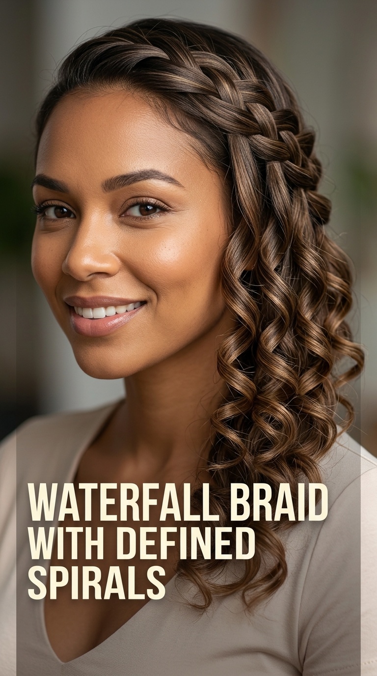 Waterfall Braid with Defined Spirals