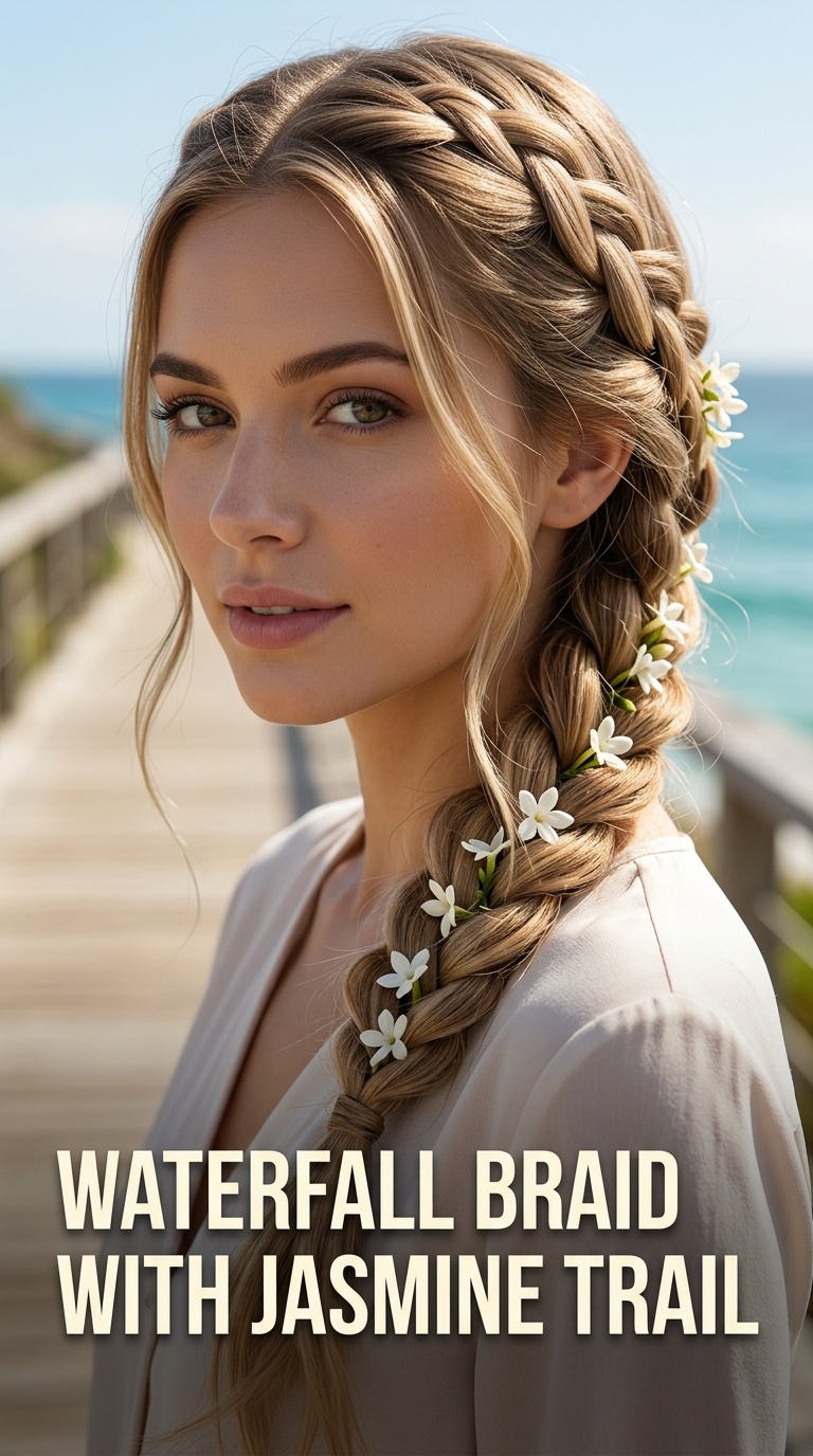 Waterfall Braid with Jasmine Trail