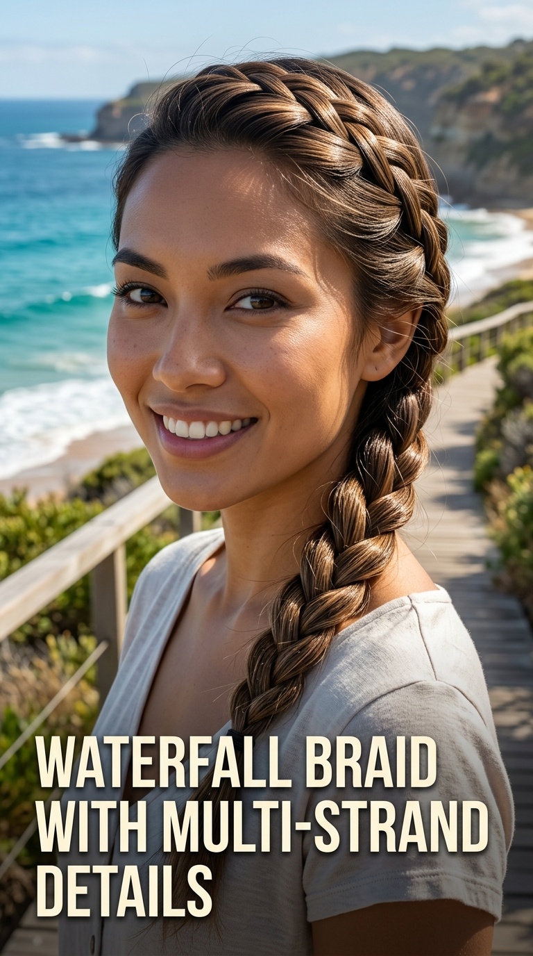 Waterfall Braid with Multi-Strand Details