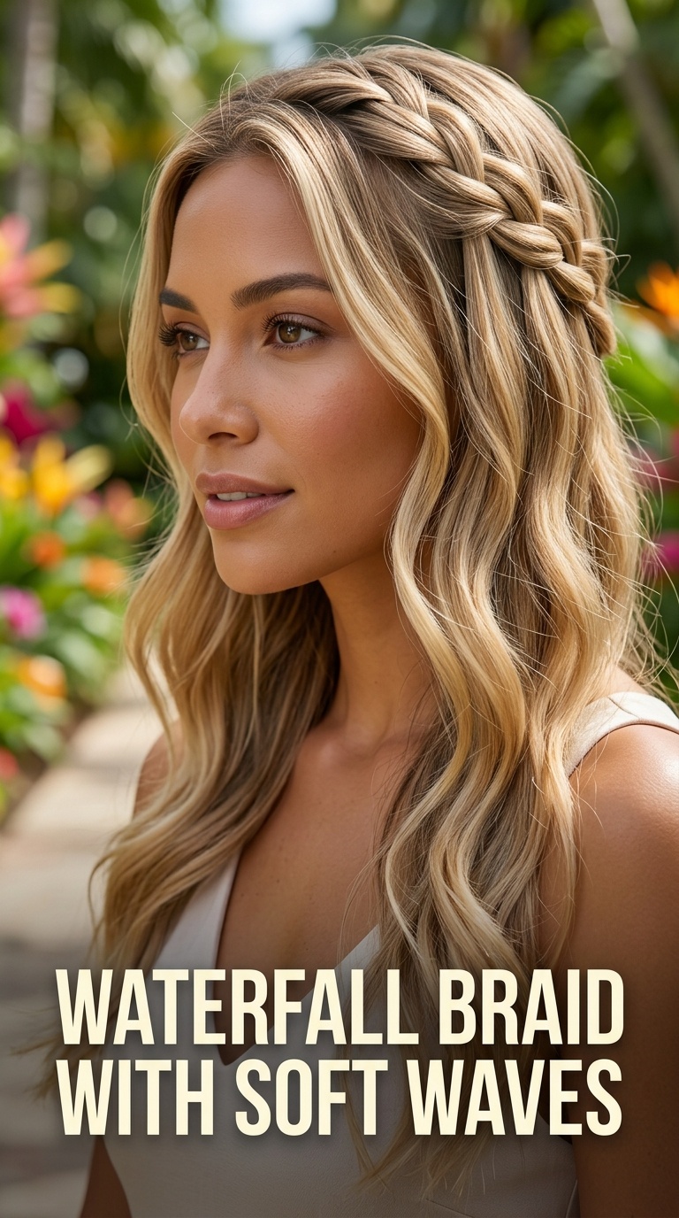 Waterfall Braid with Soft Waves