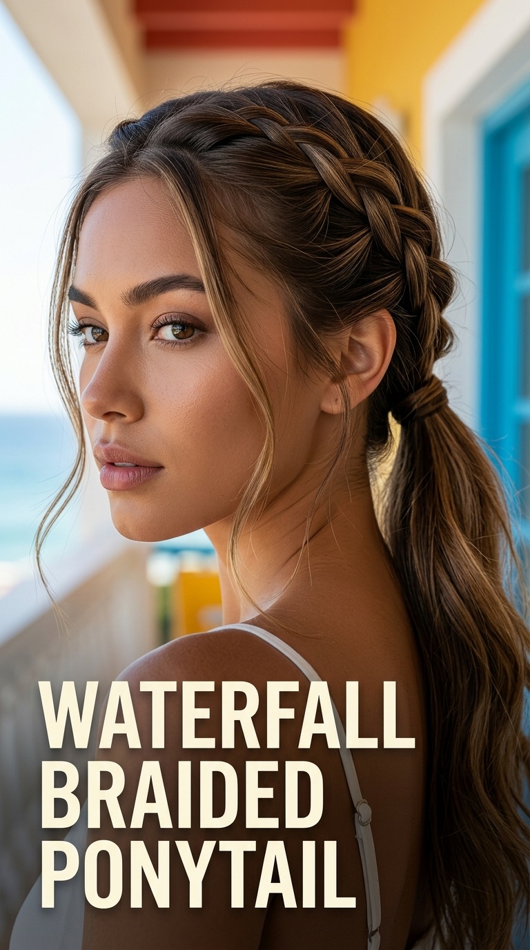 Waterfall Braided Ponytail