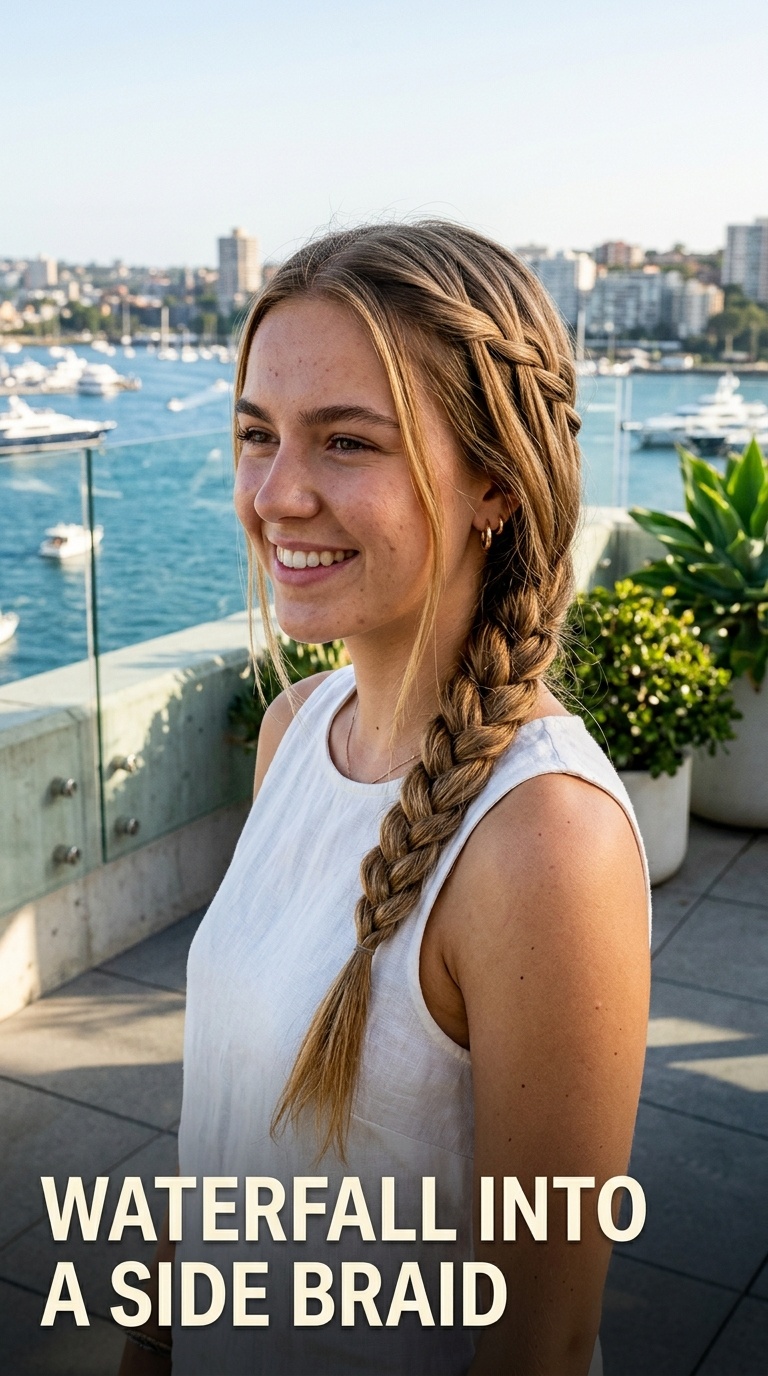 Waterfall Into a Side Braid