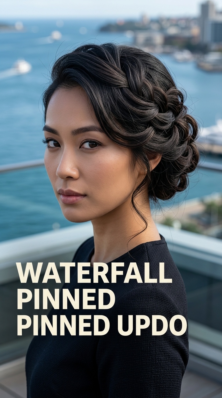 Waterfall Pinned Updo