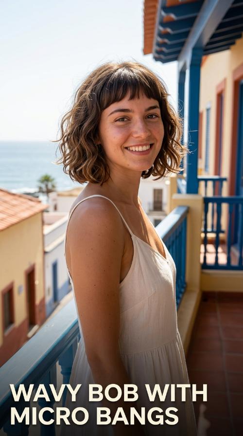 Wavy Bob with Micro Bangs