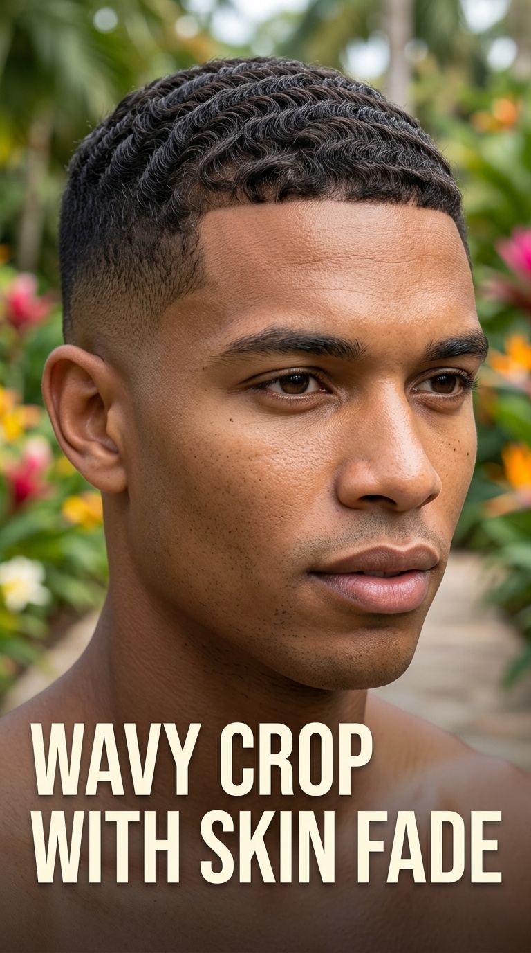 Wavy Crop with Skin Fade