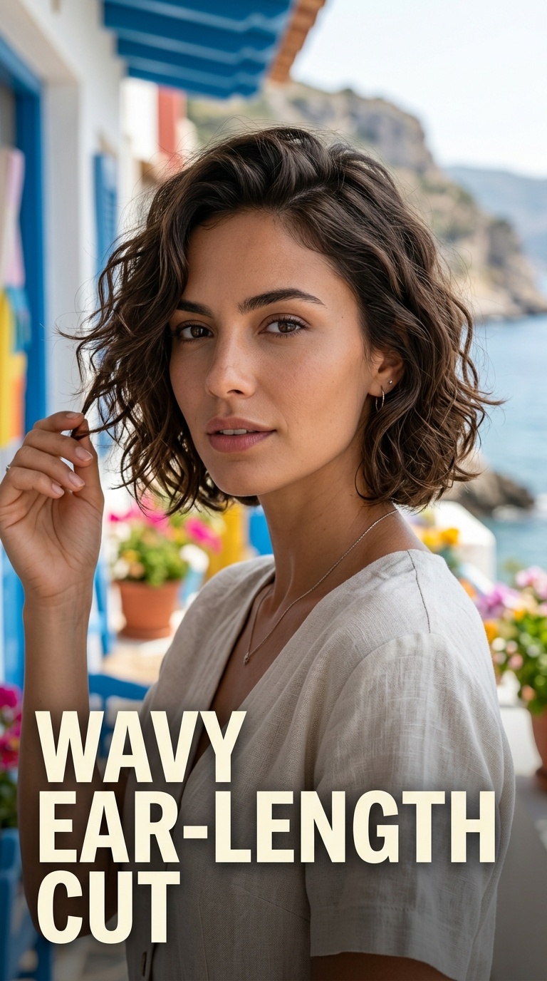 Wavy Ear-Length Cut