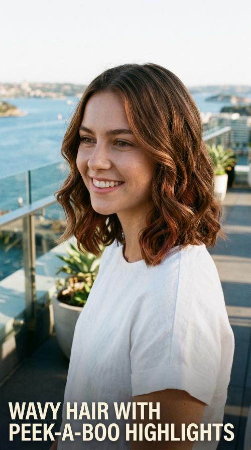 Wavy Hair with Peek-a-Boo Highlights